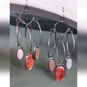 Signed NAKAI Sterling Silver Dangle Earrings – Vintage Navajo